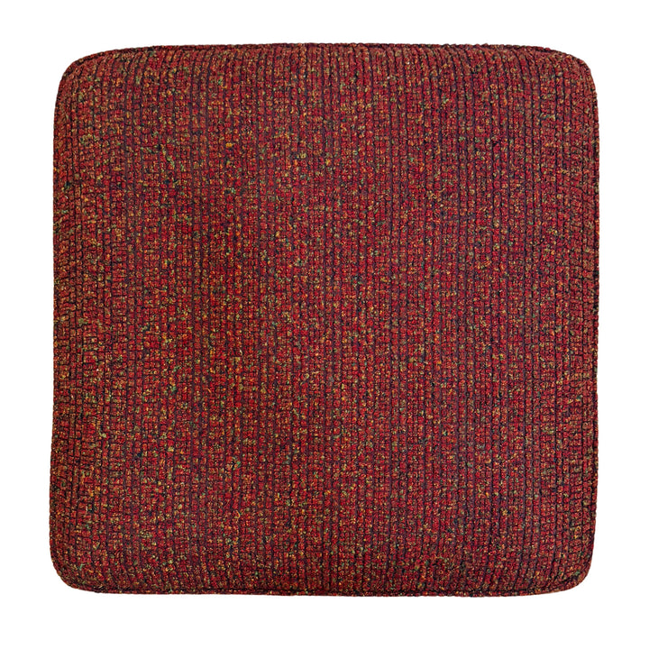 X-Frame English Regency Upholstered Ottomans With Carved Rosettes and Nailhead Trim