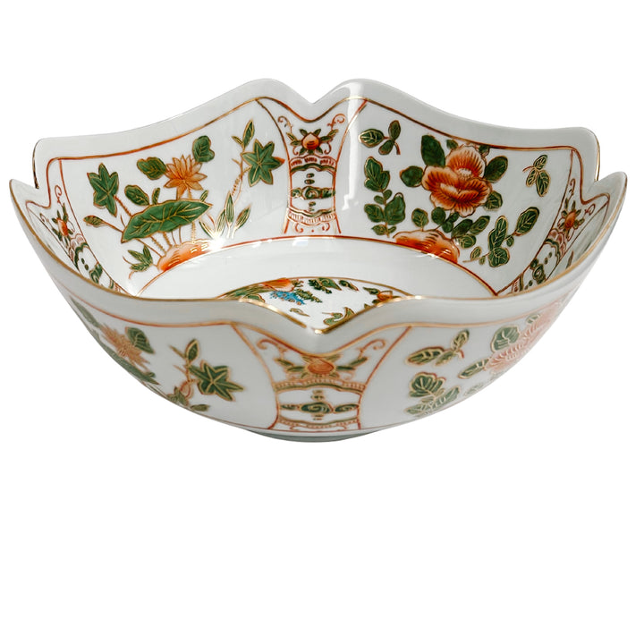 Vintage Japanese Hand-Painted Bowl With Pond Scene