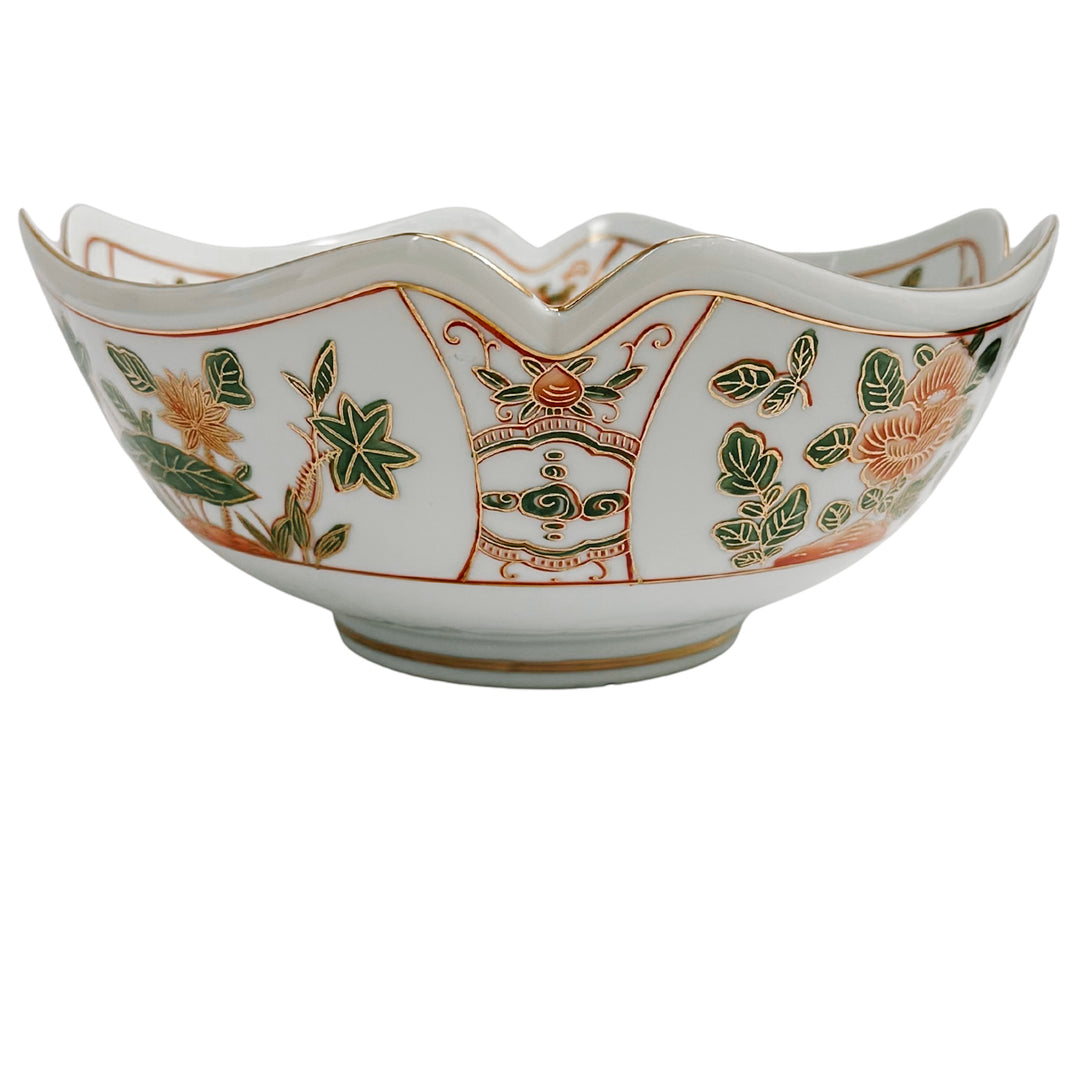 Vintage Japanese Hand-Painted Bowl With Pond Scene