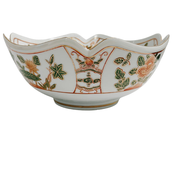 Vintage Japanese Hand-Painted Bowl With Pond Scene