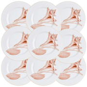 Fitz & Floyd Coquille Salad Plates, Set Of 10