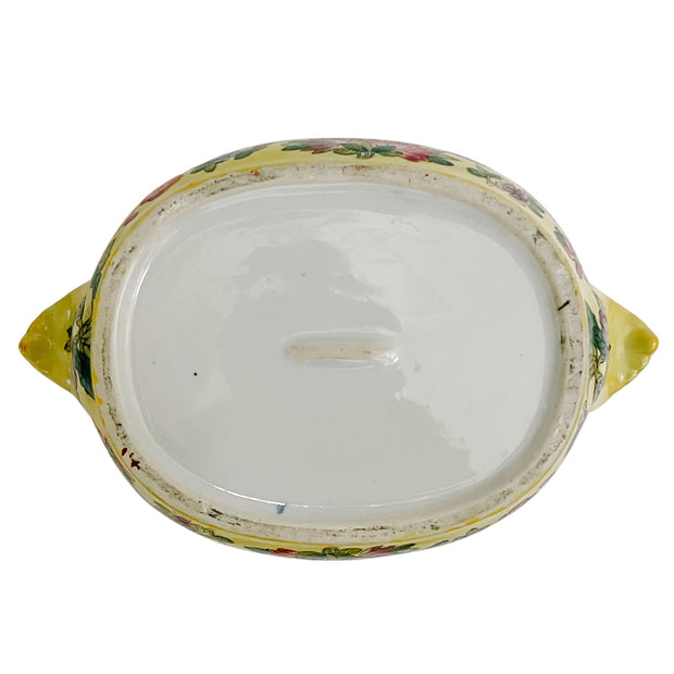 Petite Yellow Scalloped Foot Bath Jardiniere