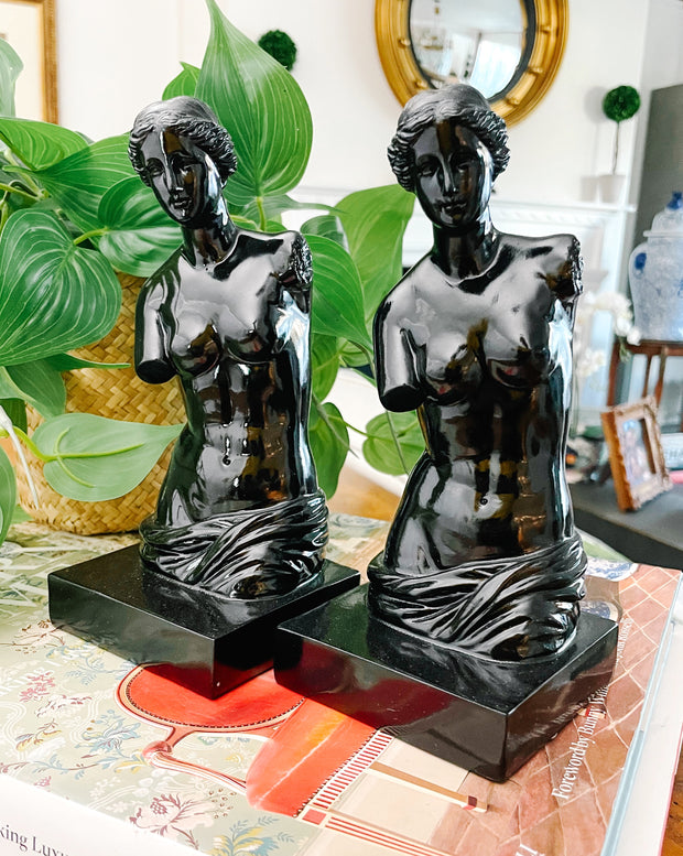 Venus De Milo Aphrodite Black Bookends