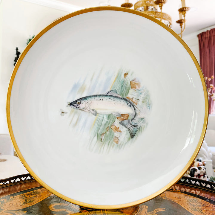 1950s Vintage Bavarian Landlocked Salmon Plate