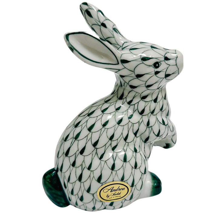 Andrea by Sadek Green & White Fishnet Bunny
