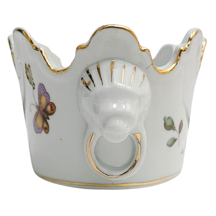 Petite Scalloped Jardiniere With Lion Head Handles