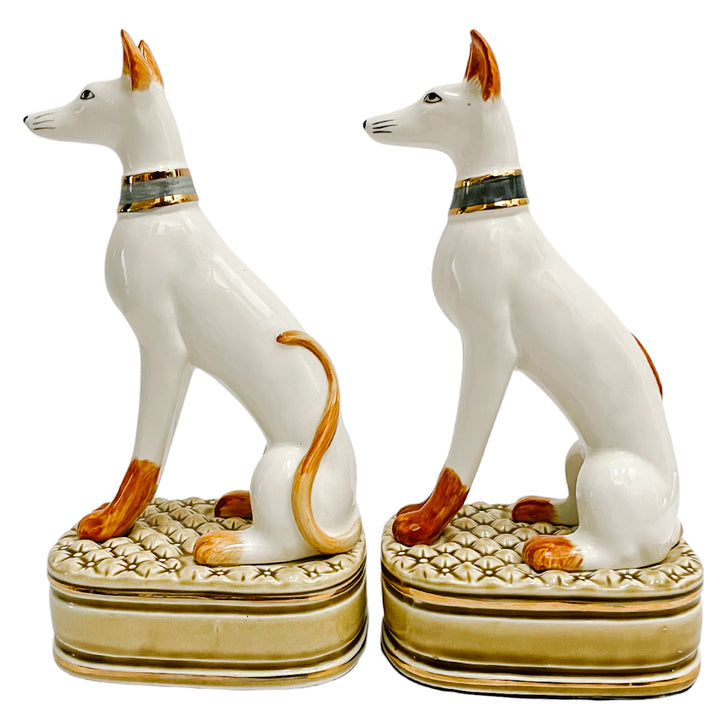 Vintage Andrea by Sadek Whippet Dog Bookends