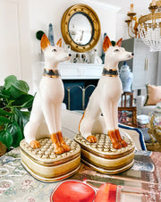 Vintage Andrea by Sadek Whippet Dog Bookends