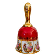 Vintage Bavarian Porcelain Bells With Fragonard Lovers 