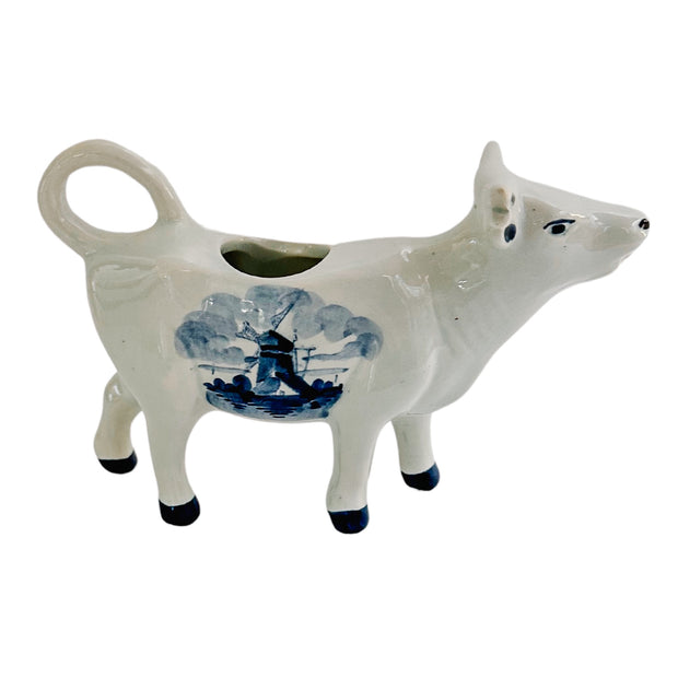 Vintage Blue & White Delftware Cow Creamer
