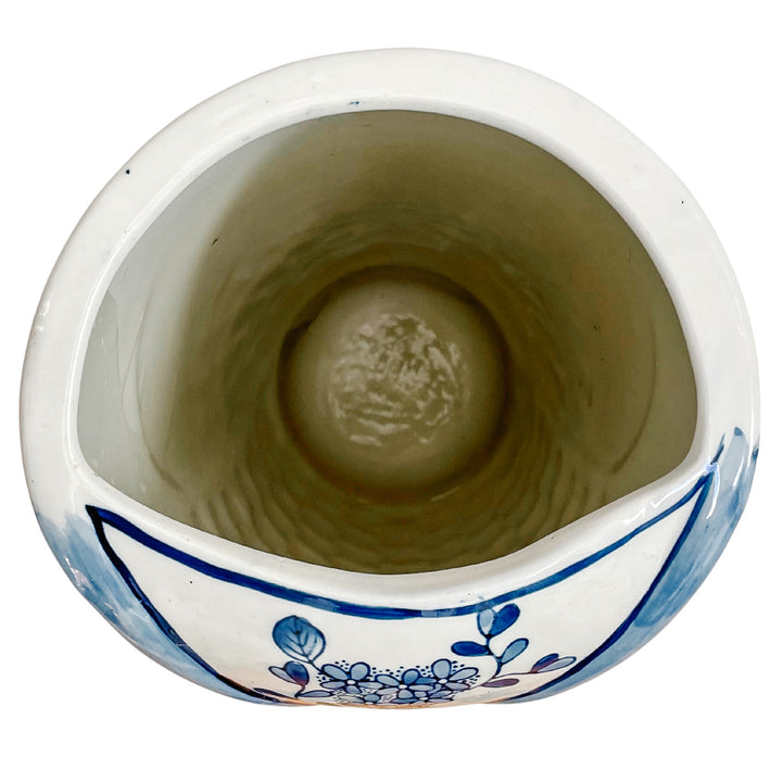 Vintage Blue & White Owl Umbrella Stand