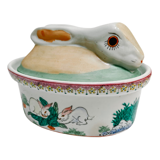 Vintage Ceramic Bunny Rabbit Covered TureenVintage Ceramic Bunny Rabbit Covered Tureen