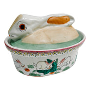 Vintage Ceramic Bunny Rabbit Covered Tureen