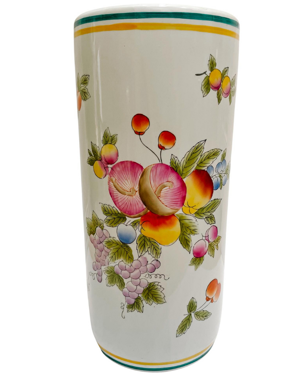 Vintage Ceramic Mixed Fruit Umbrella Stand