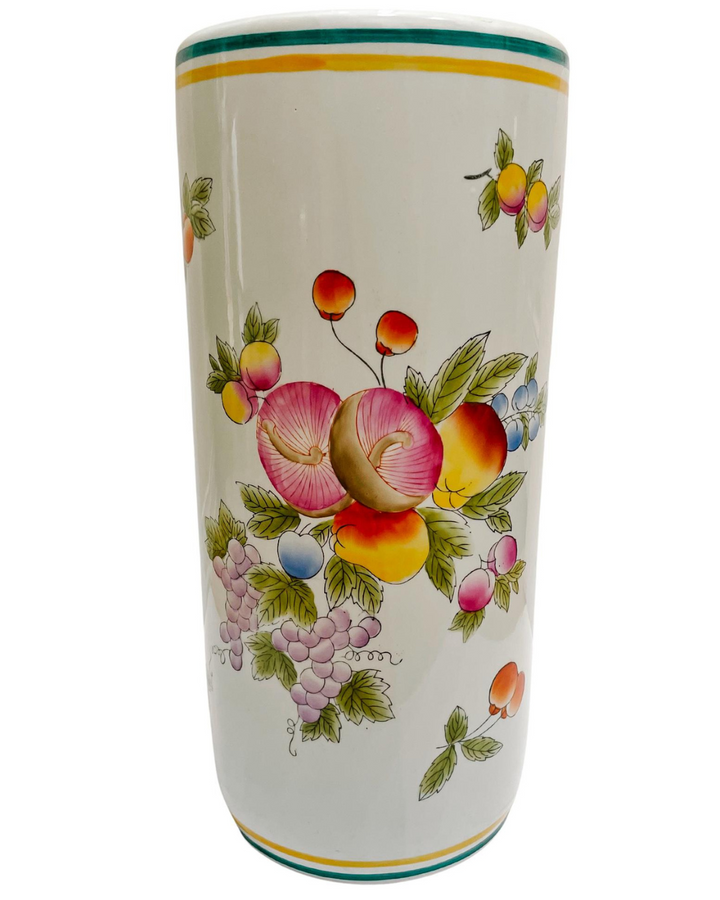 Vintage Ceramic Mixed Fruit Umbrella Stand