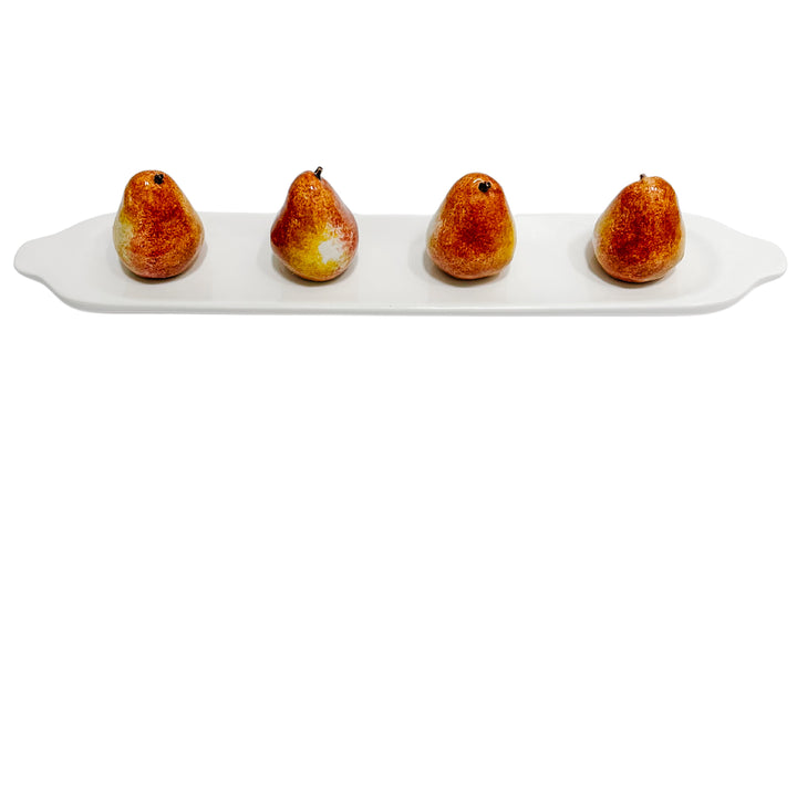 Vintage Trompe l'Oeil Ceramic Tray With Pears