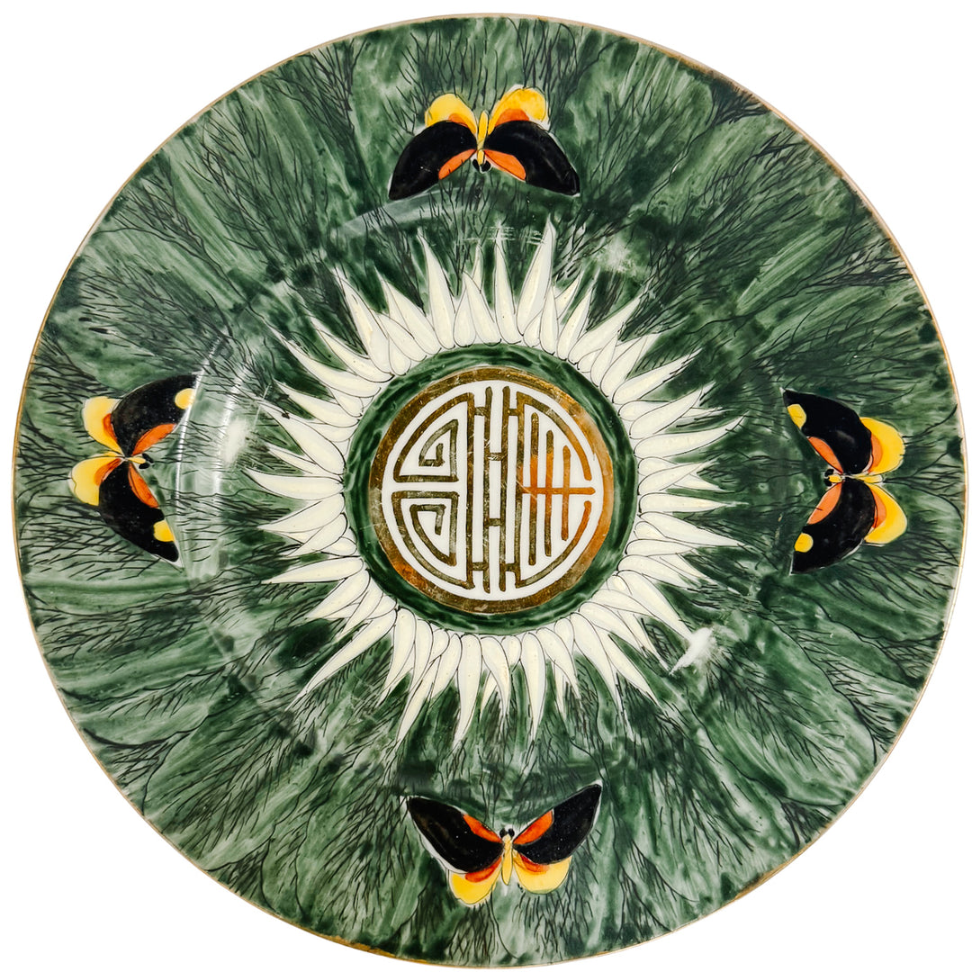 Vintage Chinese Bok Choy Cabbage Leaf Decorative Plates