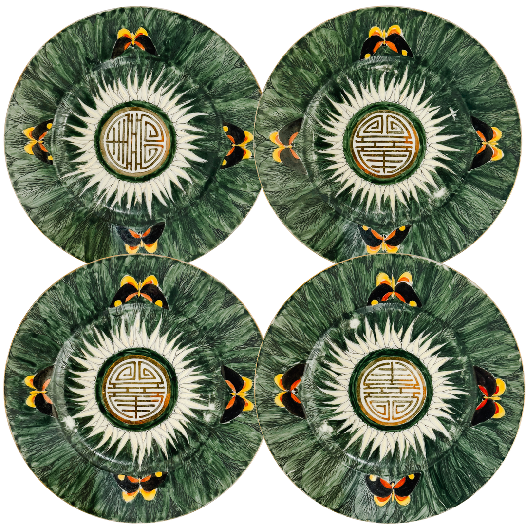 Vintage Chinese Bok Choy Cabbage Leaf Decorative Plates, Instant Gallery Wall