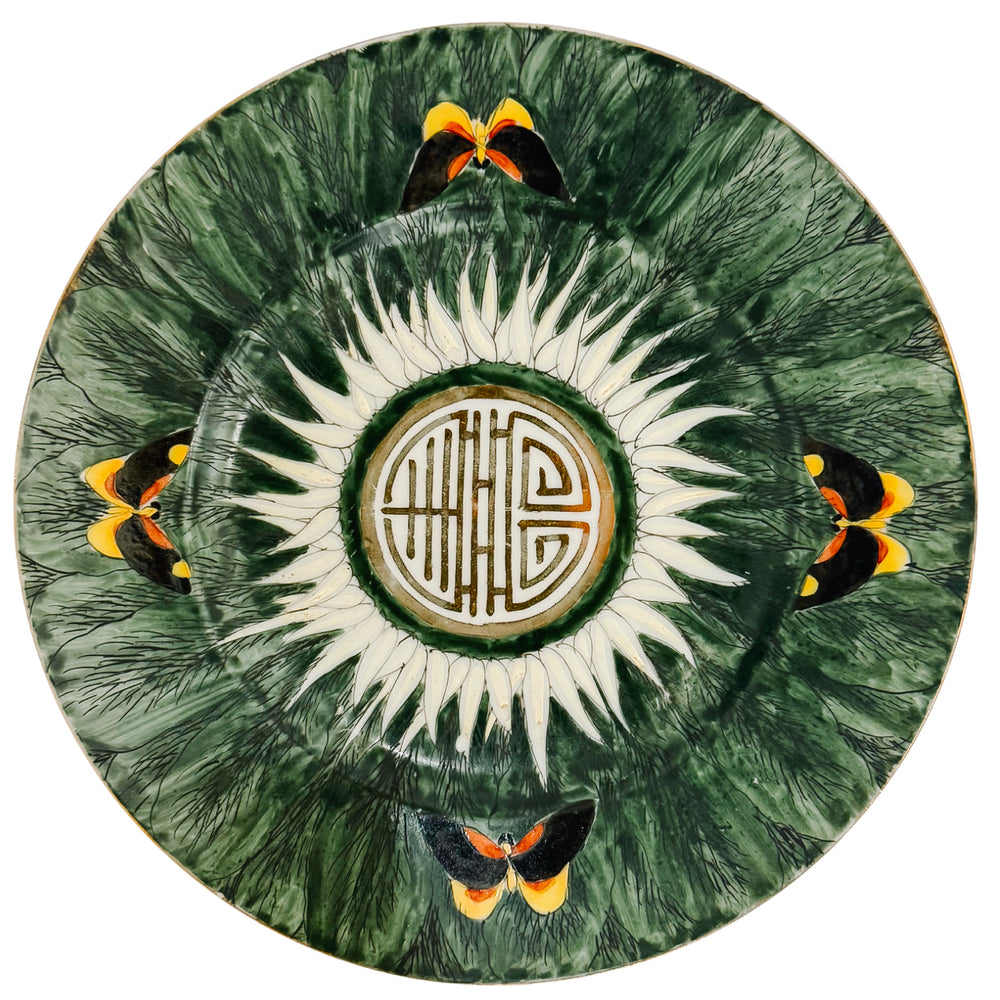 Vintage Chinese Bok Choy Cabbage Leaf Decorative Plates, Instant Gallery Wall