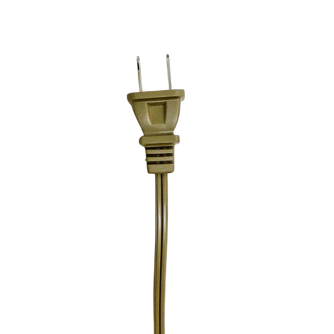 Vintage Chinese Famille Verte Bok Choy Table Lamp with Longevity Finial