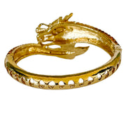 Vintage Chinese Dragon Rhinestone Bangle Bracelet