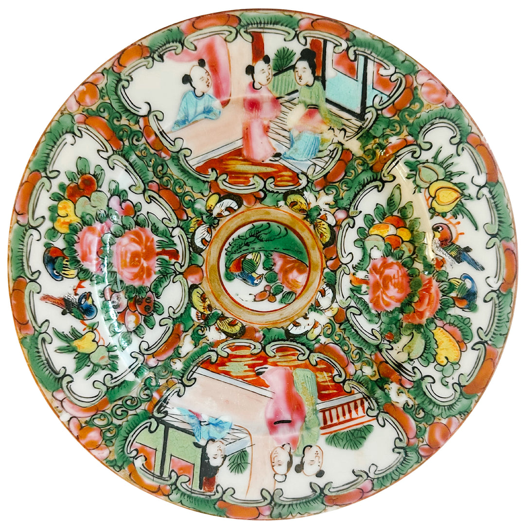 Vintage Chinese Export Rose Medallion Plate