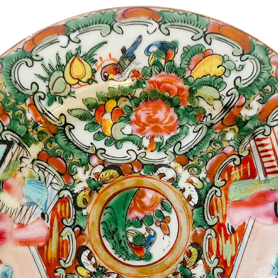 Vintage Chinese Export Rose Medallion Plate