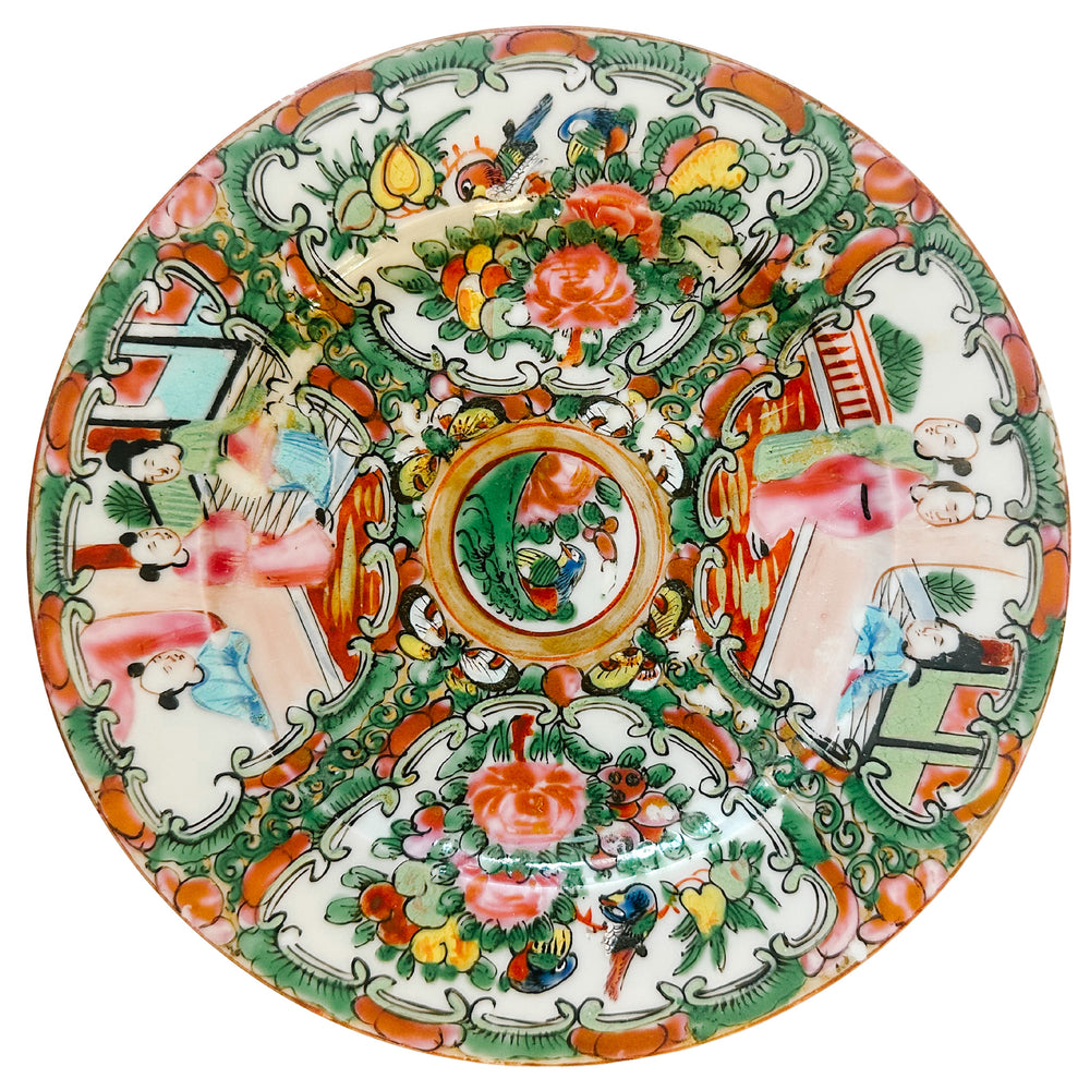 Vintage Chinese Export Rose Medallion Plate