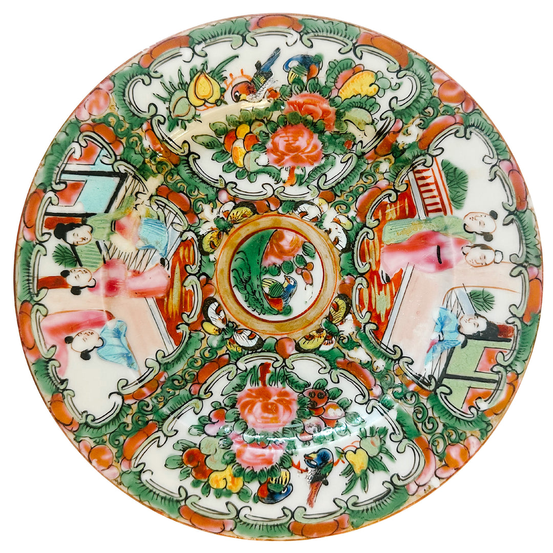 Vintage Chinese Export Rose Medallion Plate