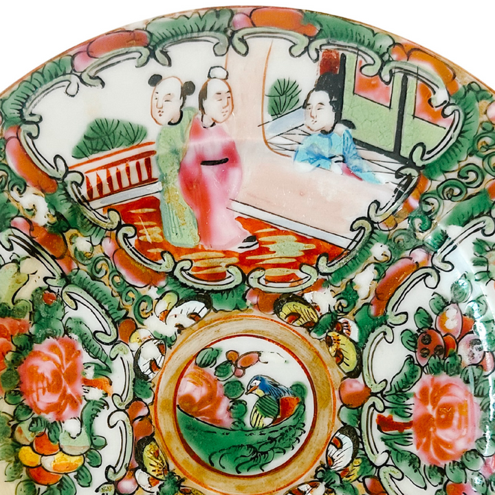 Vintage Chinese Export Rose Medallion Plate