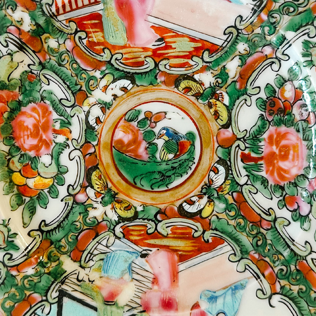 Vintage Chinese Export Rose Medallion Plate