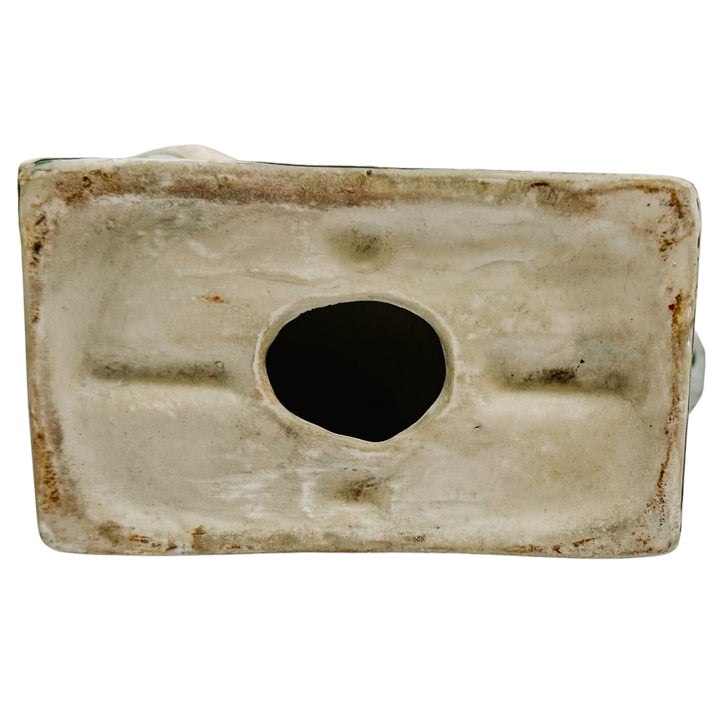 Vintage Chinese Famille Verte Style Glazed Ceramic Foo Dogs