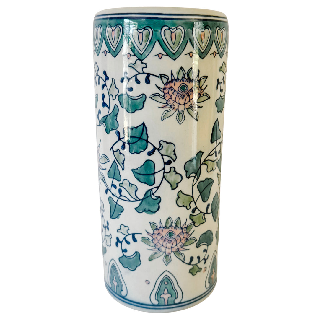 Vintage Chinese Petite Pastel Famille Verte Lotus & Vine Vase