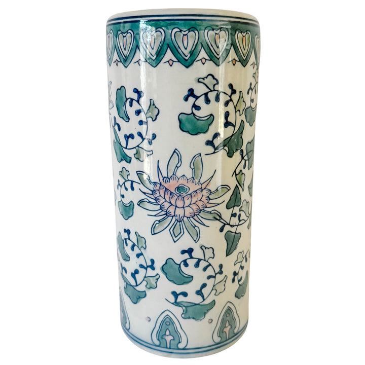 Vintage Chinese Petite Pastel Famille Verte Lotus & Vine Vase