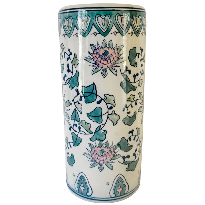 Vintage Chinese Petite Pastel Famille Verte Lotus & Vine Vase