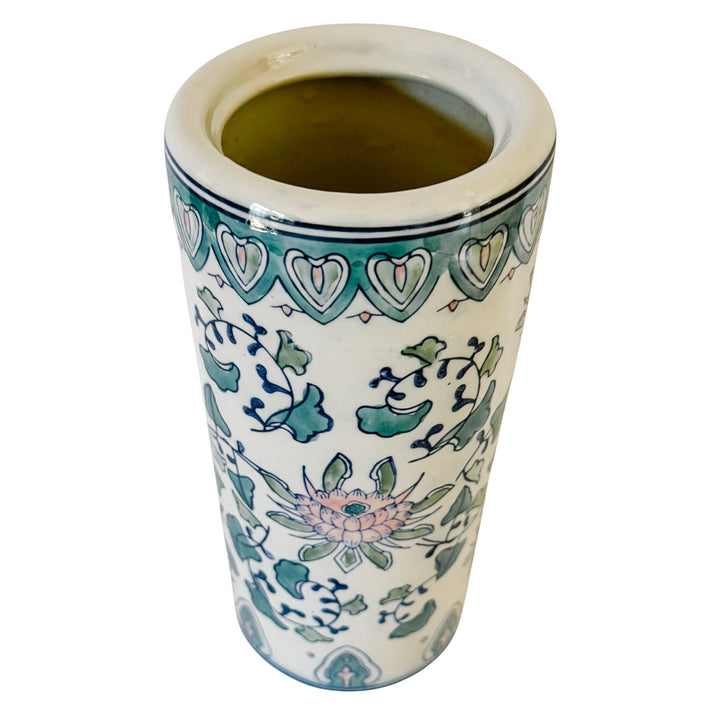 Vintage Chinese Petite Pastel Famille Verte Lotus & Vine Vase