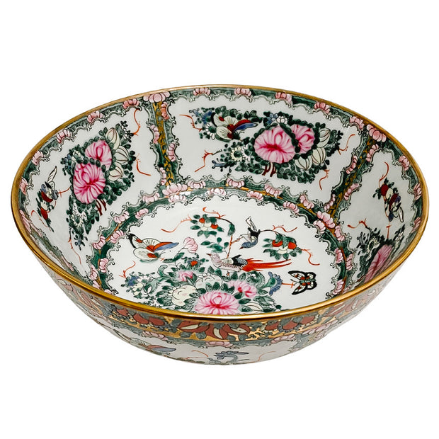Vintage Chinese Rose Canton Bowl by Andrea By Sadek