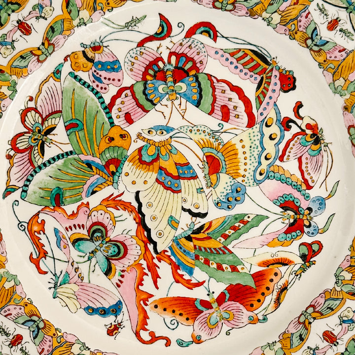 Vintage Chinese Thousand Butterflies Plate