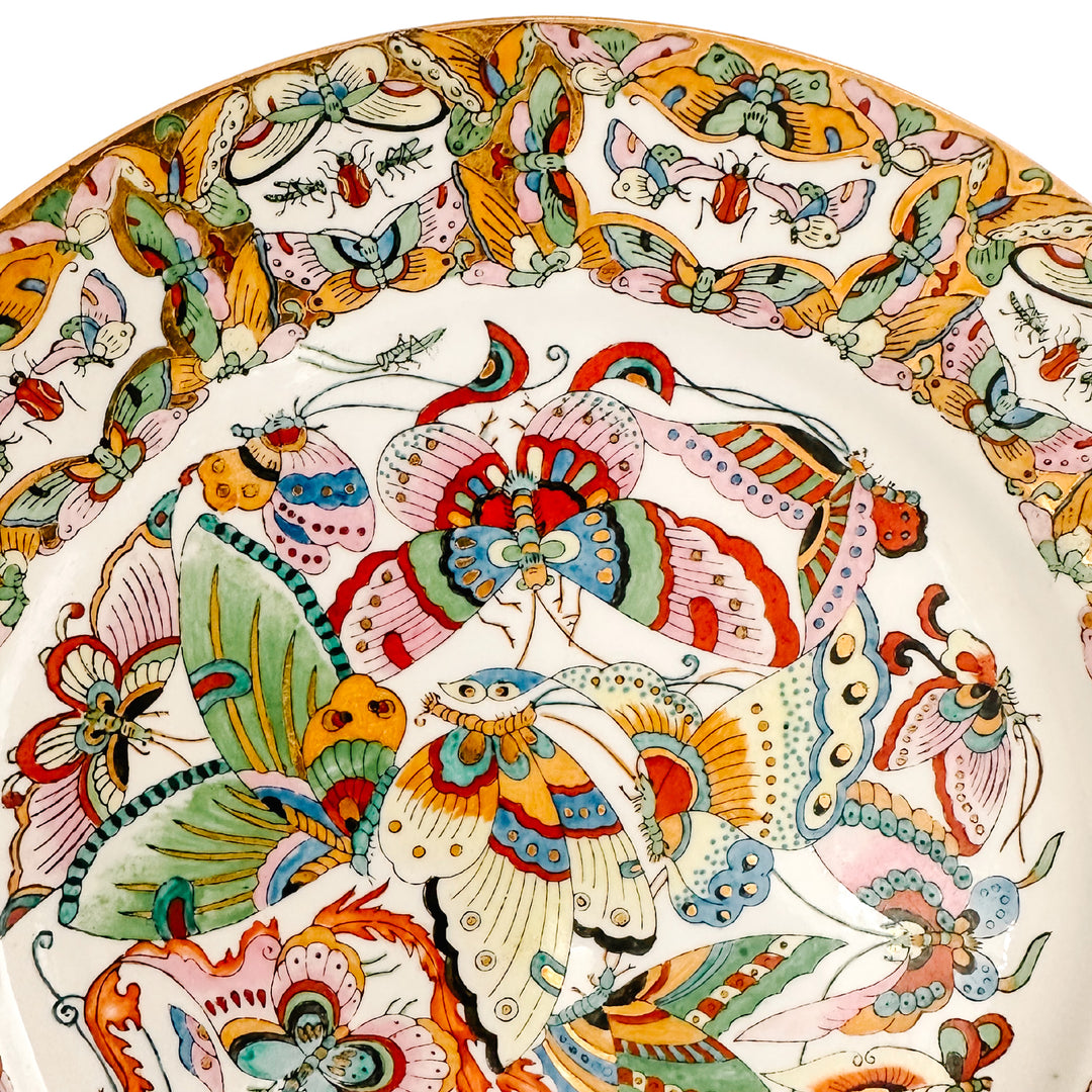Vintage Chinese Thousand Butterflies Plate