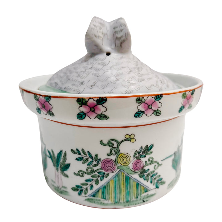 Vintage Chinoiserie Bunny & Bok Choy Lidded Tureen