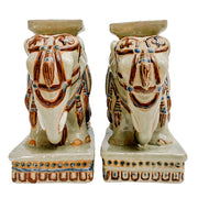 Vintage Chinoiserie Elephants Bookends