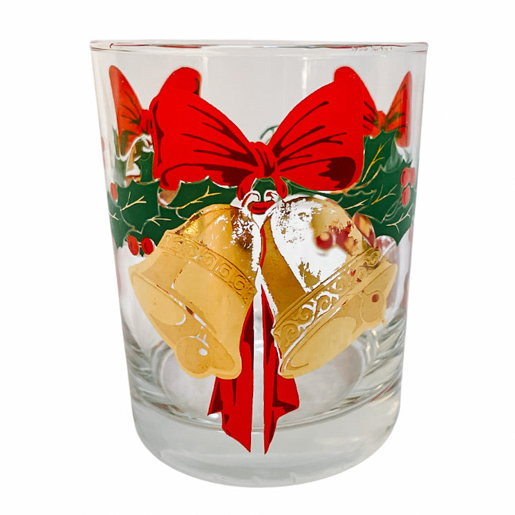 Vintage Christmas Old Fashioned Drinking Glasses