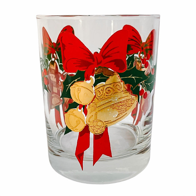 Vintage Christmas Old Fashioned Drinking Glasses