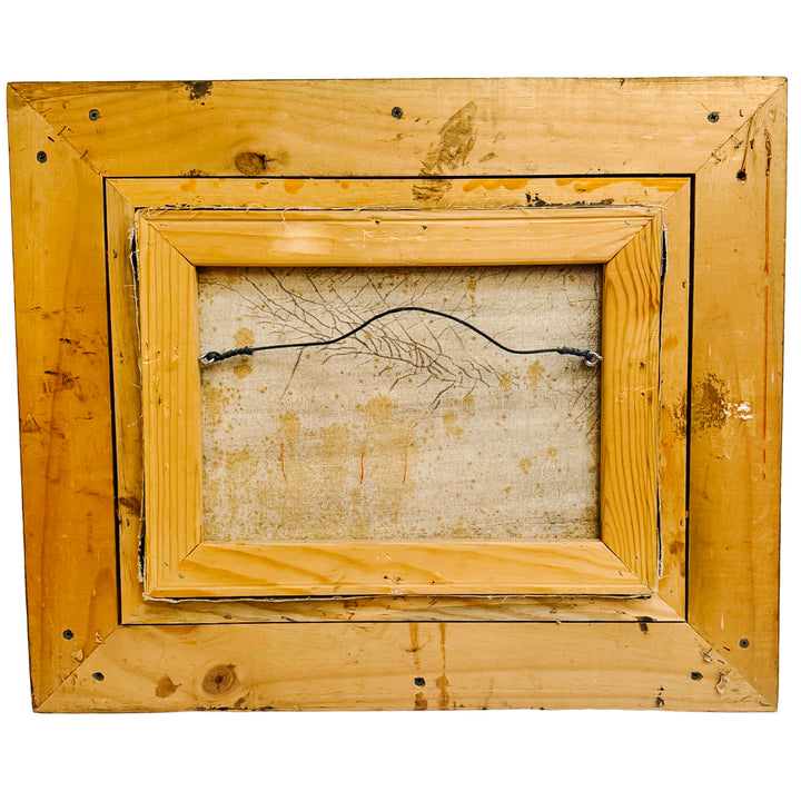 Late 20th Century Dark Academia Still Life Oil Painting With Gilt Wood Gallery Frame by Nora Urde (NorKa)