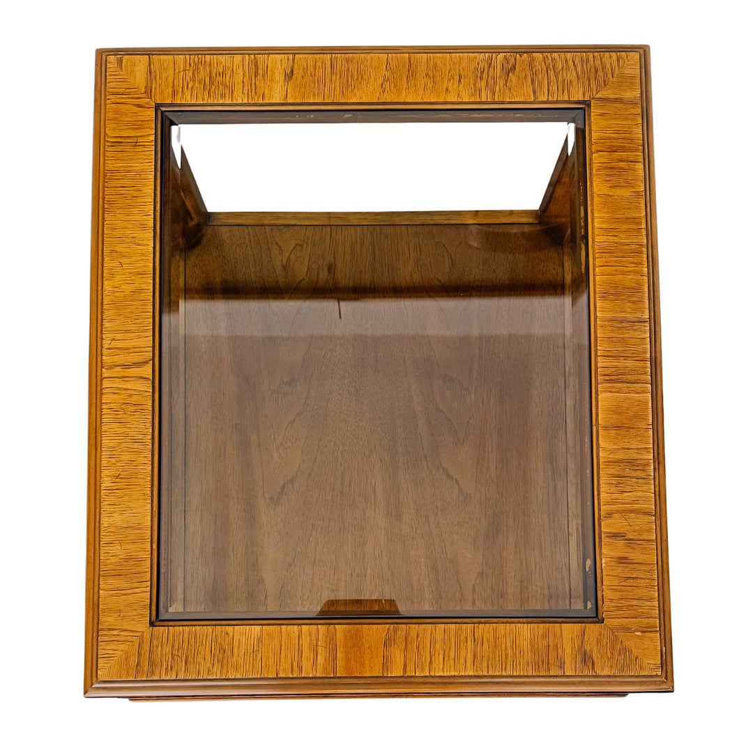 Vintage Drexel Accolade Campaign Style Nightstands / End Tables