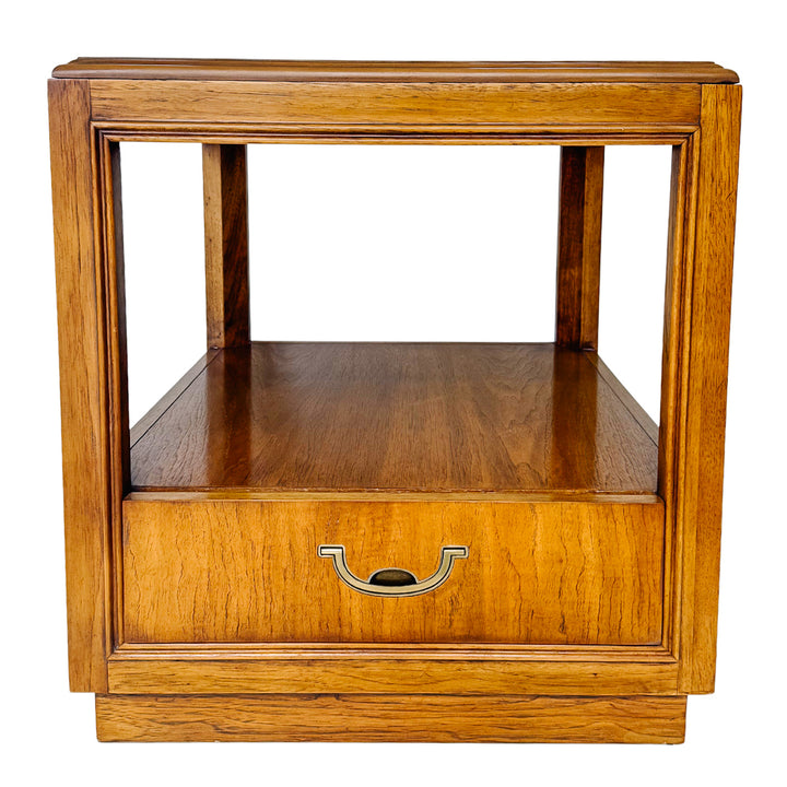 Vintage Drexel Accolade Campaign Style Nightstands / End Tables