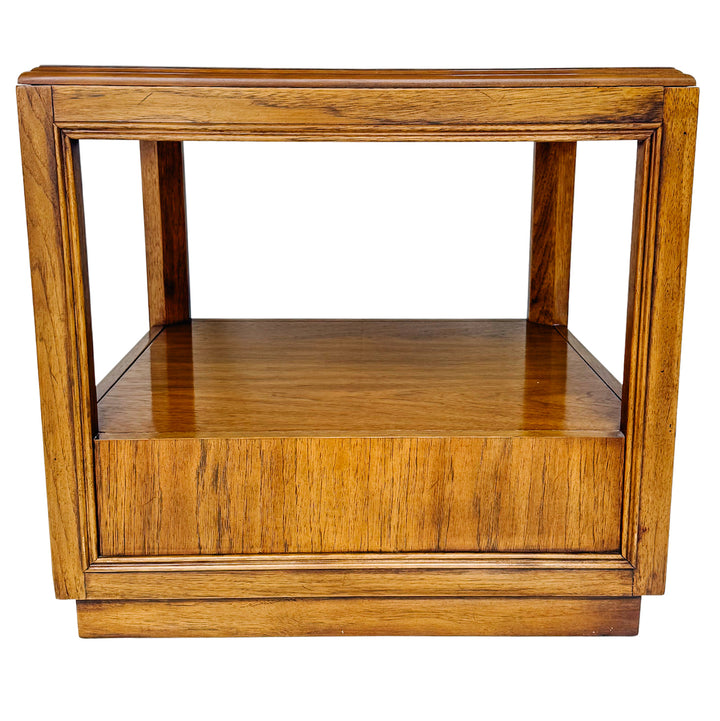 Vintage Drexel Accolade Campaign Style Nightstands / End Tables