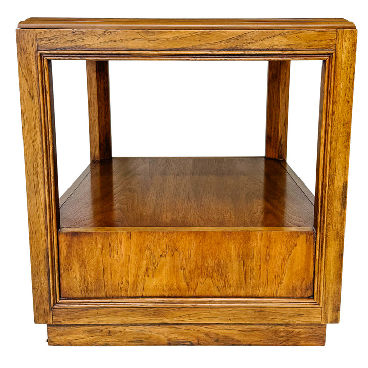 Vintage Drexel Accolade Campaign Style Nightstands / End Tables