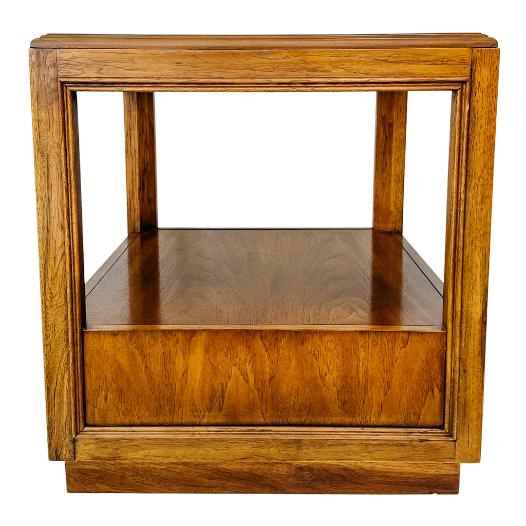 Vintage Drexel Accolade Campaign Style Nightstands / End Tables