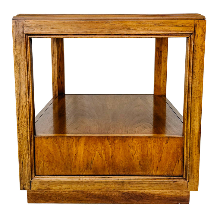 Vintage Drexel Accolade Campaign Style Nightstands / End Tables